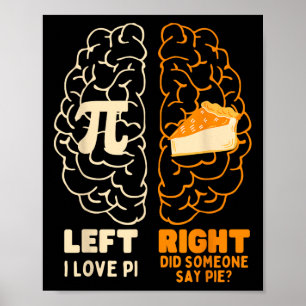 Pi Day I Love Pie Wiskunde Lover Teacher Student M Poster