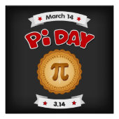 Pi Day is 14 maart, breng taart! Perfect Poster (Voorkant)