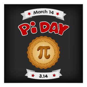 Pi Day is 14 maart, breng taart! Perfect Poster