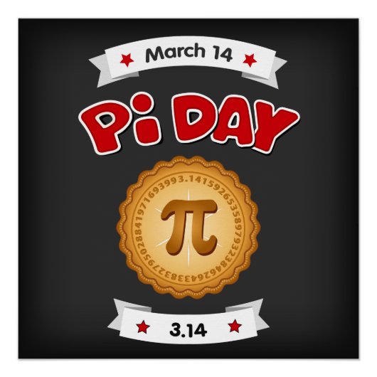 Pi Day is 14 maart, breng taart! Perfect Poster (Voorkant)