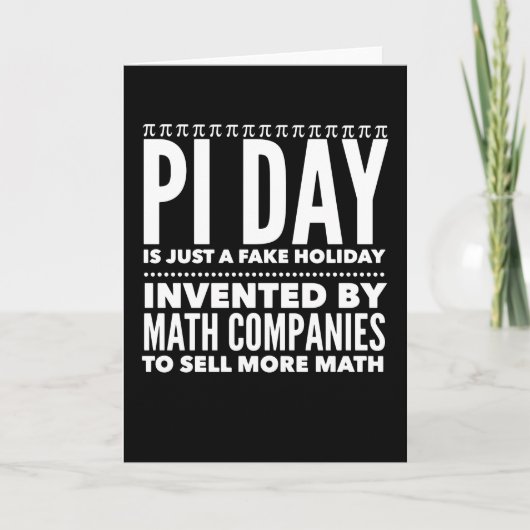 Pi Day is een feestdag - Wiskunde Kaart (Voorkant)