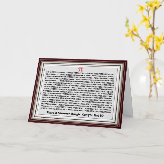 Pi Day Kaart - LEUK (Gele Bloem)