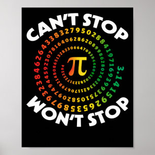 Pi Day kan Wiskunde 2022-dress Kinder kunst niet s Poster