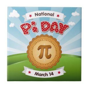 Pi Day-keramische tapijten Tegeltje