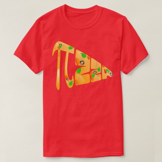 Pi Day Kinder Pizza Pi Funny Wiskunde Voedsel T-shirt (Design voorkant)