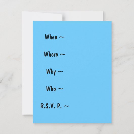 Pi Day Koffie & Pi-uitnodiging ~ Aanpassen Kaart (Achterkant)