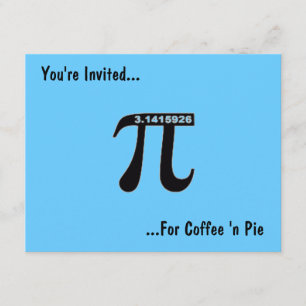 Pi Day Koffie & Pi-uitnodiging ~ Aanpassen Kaart