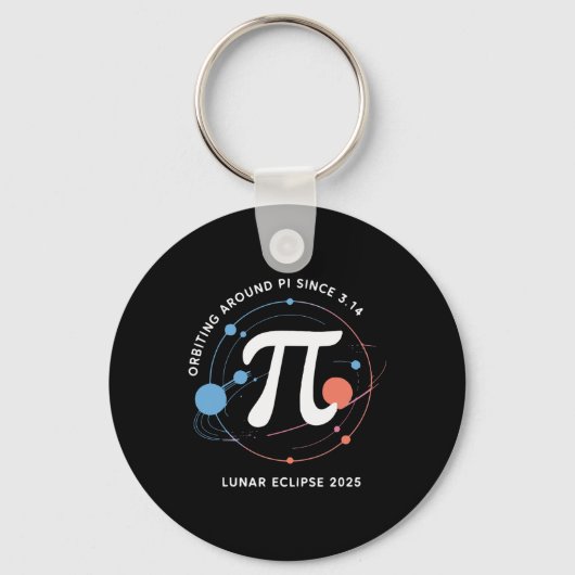 Pi Day Maansverduistering 2025 Kosmische Wiskunde Sleutelhanger (Voorkant)