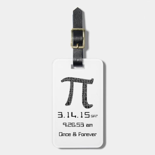 Pi Day March 2015 Aangepast Bagagelabel (Voorkant verticaal)