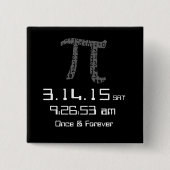 Pi Day March 2015 Custom design Button (Voorkant)