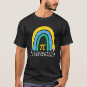 Pi Day Matching Math Physic Teacher Rainbow Funny  T-shirt (Voorkant)