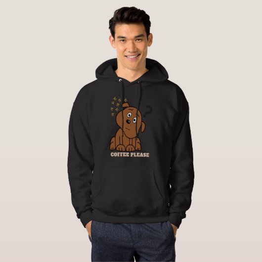 Pi Day Math Coffee and dog  Geometry Trigonometry Hoodie (Voorkant volledig)