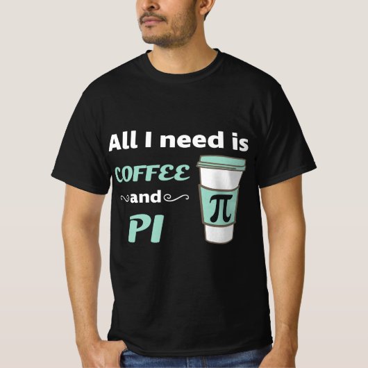 Pi Day Math Coffee Lover Geometry Calculus Trigono T-shirt (Voorkant)