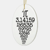 Pi Day Nerd Keramisch Ornament (Links)