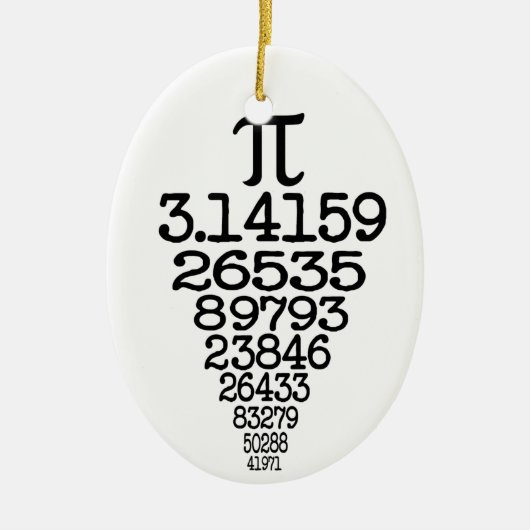 Pi Day Nerd Keramisch Ornament (Voorkant)