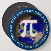 Pi Day on Earth - enorme Wiskunde Ronde Button 6,0 Cm (Voorkant /achterkant)