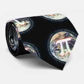 Pi Day on Earth Pattern | Geek Stropdas (Opgerold)