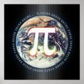 Pi Day on Earth - Wiskunde poster (Voorkant)