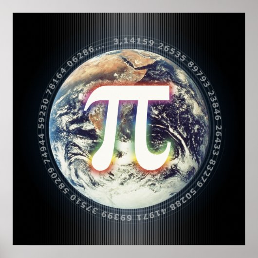 Pi Day on Earth - Wiskunde poster (Voorkant)