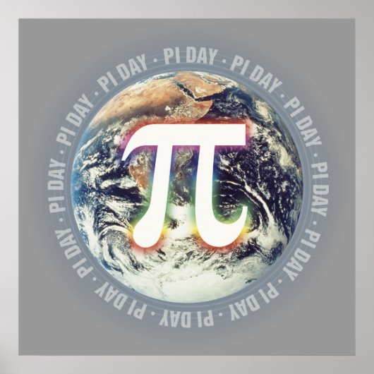 Pi Day on Earth - Wiskunde poster (Voorkant)