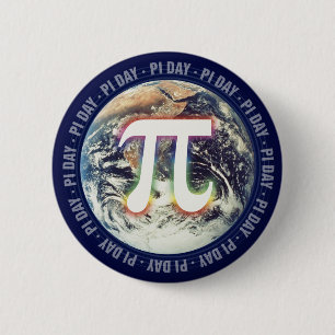 Pi Day on Earth WISKUNDE Ronde Button 5,7 Cm