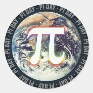 Pi Day on Earth WISKUNDE Ronde Sticker