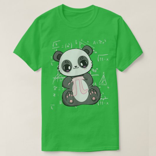 Pi Day Panda Beer 3 T-shirt (Design voorkant)