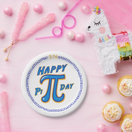 Pi Day Paper Borden – Fun & Geeky Party Papieren Bordje (Feest)