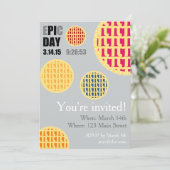 Pi Day Party Invitation Kaart - E*PI*C DAY 2015 (Staand voorkant)