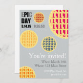 Pi Day Party Invitation Kaart - E*PI*C DAY 2015 (Voorkant / Achterkant)