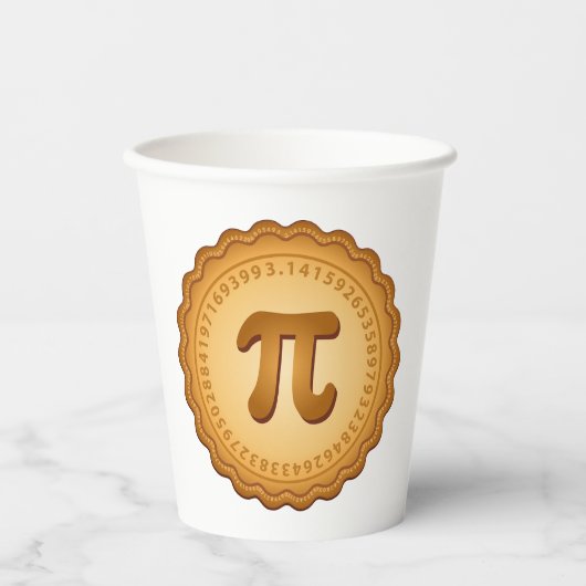 Pi Day Party Papieren Bekers (Voorkant)