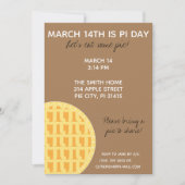 Pi Day Party Uitnodiging met Pi Cijfers op achterz (Voorkant)