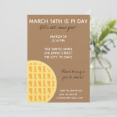Pi Day Party Uitnodiging met Pi Cijfers op achterz (Staand voorkant)