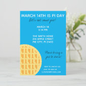 Pi Day Party Uitnodiging met Pi Cijfers op achterz (Staand voorkant)