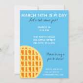 Pi Day Party Uitnodiging met Pi Cijfers op achterz (Voorkant)