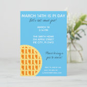 Pi Day Party Uitnodiging met Pi Cijfers op achterz (Staand voorkant)