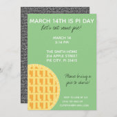 Pi Day Party Uitnodiging met Pi Cijfers op achterz (Voorkant / Achterkant)