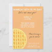 Pi Day Party Uitnodiging met Pi Cijfers op achterz (Voorkant)