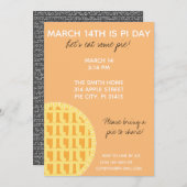 Pi Day Party Uitnodiging met Pi Cijfers op achterz (Voorkant / Achterkant)
