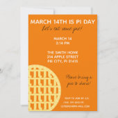 Pi Day Party Uitnodiging met Pi Cijfers op achterz (Voorkant)