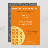Pi Day Party Uitnodiging met Pi Cijfers op achterz (Voorkant / Achterkant)
