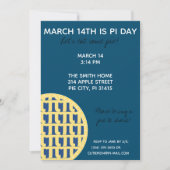 Pi Day Party Uitnodiging met Pi Cijfers op achterz (Voorkant)