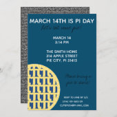 Pi Day Party Uitnodiging met Pi Cijfers op achterz (Voorkant / Achterkant)