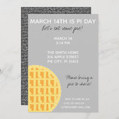 Pi Day Party Uitnodiging met Pi Cijfers op achterz (Voorkant / Achterkant)