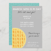 Pi Day Party Uitnodiging met Pi Cijfers op achterz (Voorkant / Achterkant)