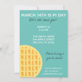 Pi Day Party Uitnodiging met Pi Cijfers op achterz (Voorkant)