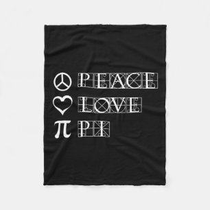 Pi Day Peace Love Wiskunde Geometrie Trigonometrie Fleece Deken