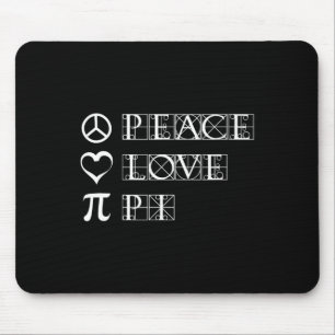 Pi Day Peace Love Wiskunde Geometrie Trigonometrie Muismat