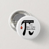 Pi Day (Pi)ntClub-knop Ronde Button 3,2 Cm (Voorkant /achterkant)
