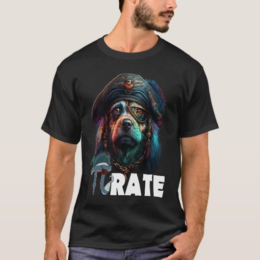 Pi Day Pi rate Dog 314 Funny Math Science Teacher T-shirt (Voorkant)